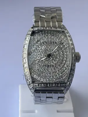 Franck Muller Centre Curvex Fully Iced Out With Baguette Cut Diamonds