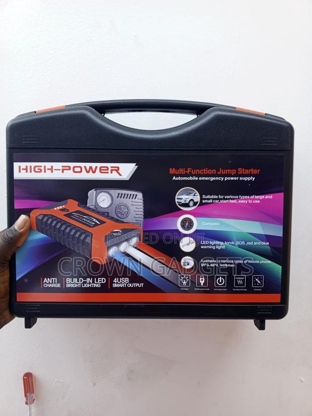 12v Portable Jump Starter Battery Booster With Tire Inflator