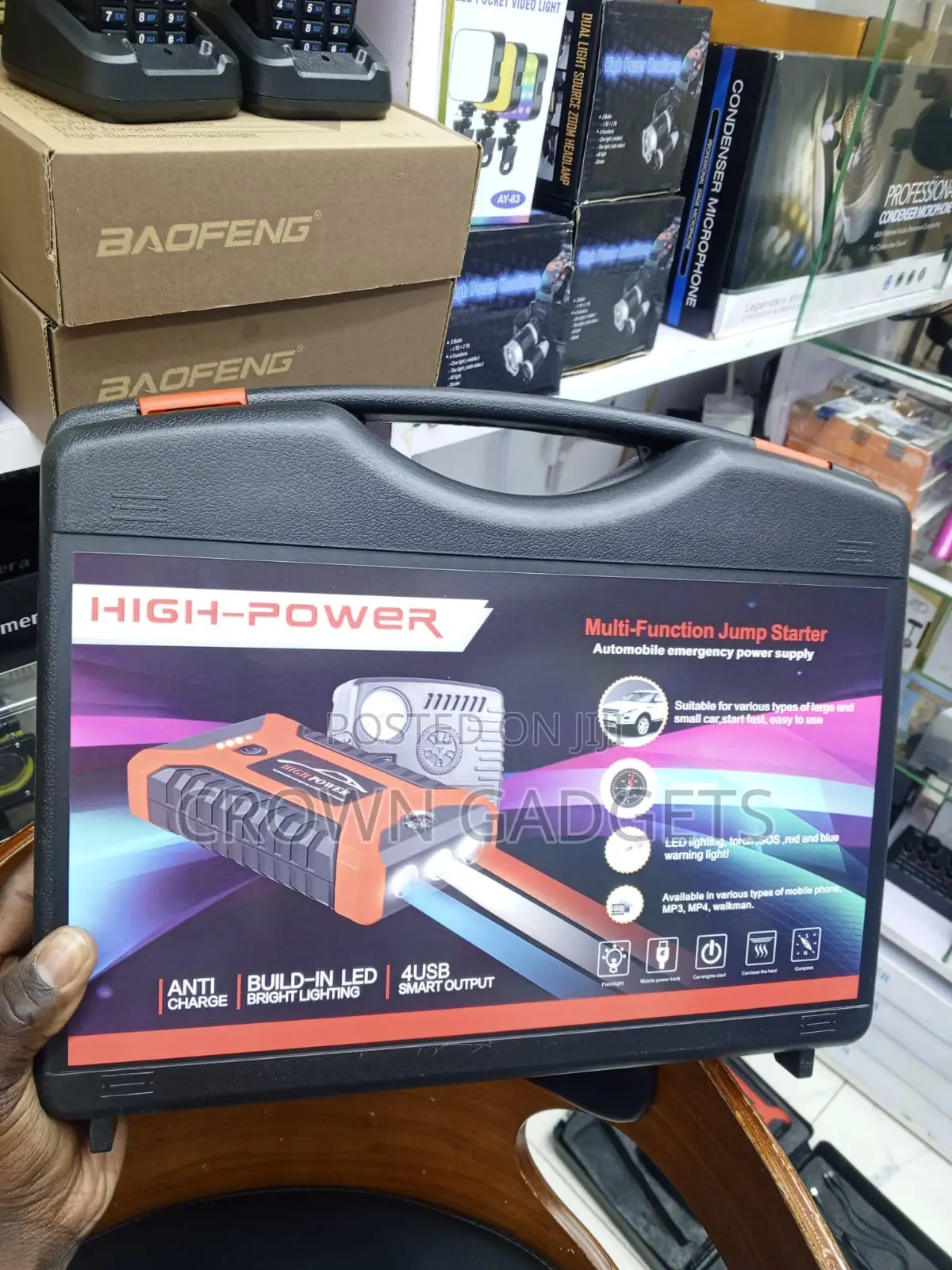 12v Portable Jump Starter Battery Booster With Tire Inflator