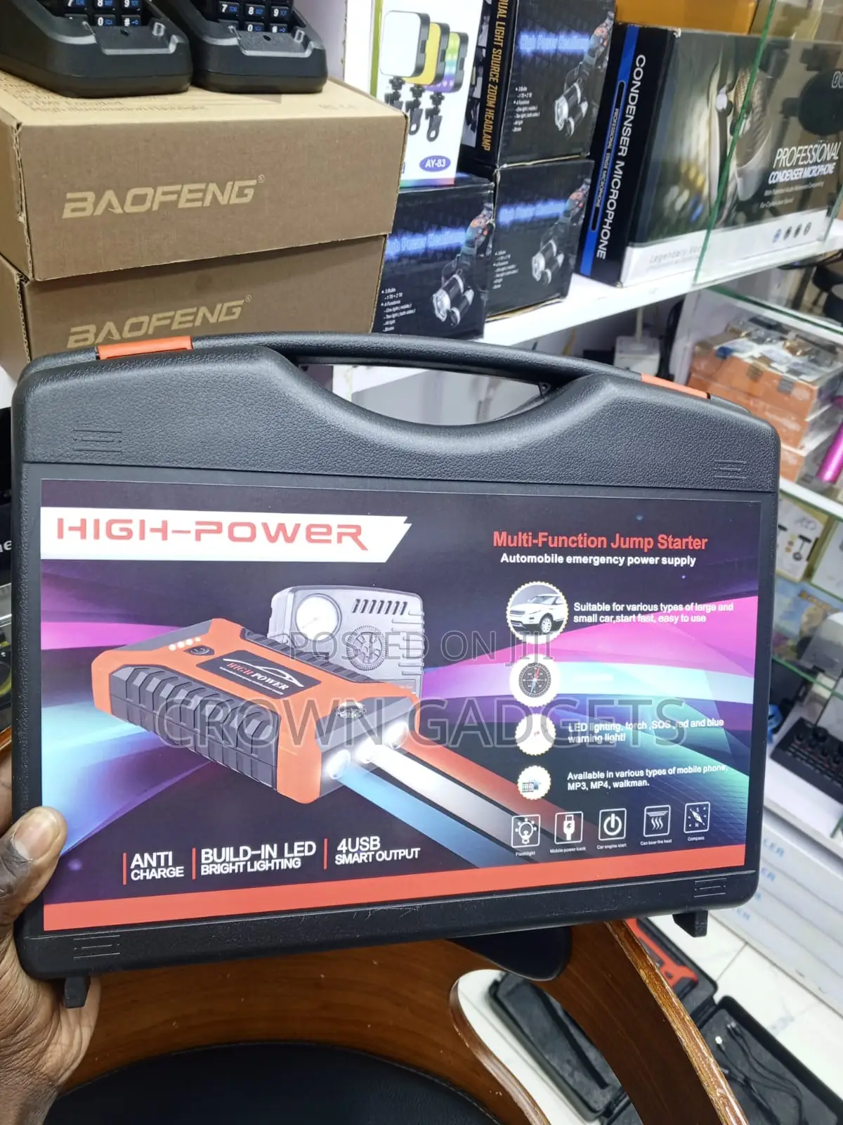12v Portable Jump Starter Battery Booster With Tire Inflator