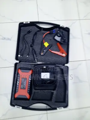 Portable 12v Jump Starter Kit With Tire Inflator and Case