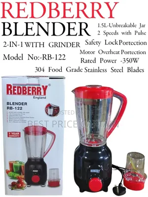 Redberry Premium Range of Blender 2 in 1 Rb22