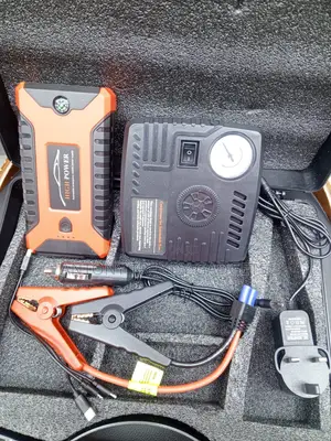 12v Emergency Jump Starter Kit With Tire Inflator Pump