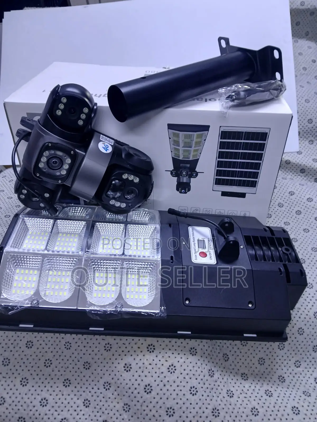 Smart Hometriple Lens Solar CCTV Camera With Floodlight Night Vision