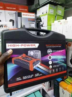 Portable Vehicle Jump Starter Kit With Carrying Case