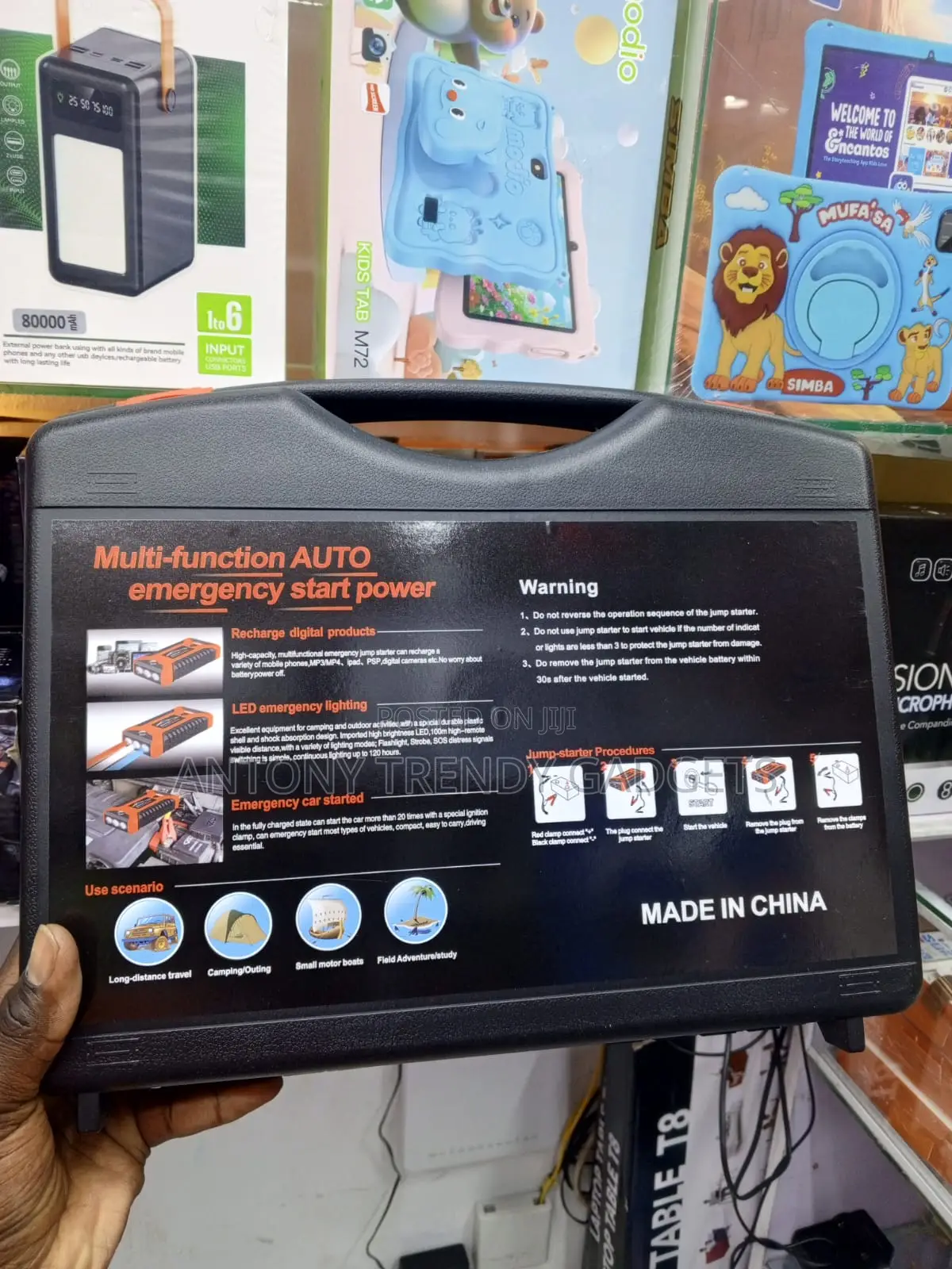 Portable Multi-Function Jump Starter Kit, With Air Compressor