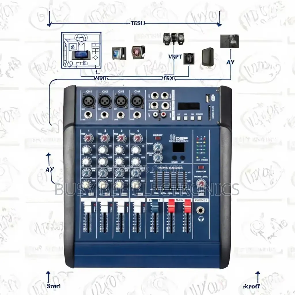 4 Channel 402d Usb Wired Power Amplifier Mixer 20hz-20khz