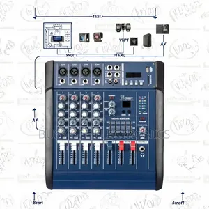 4 Channel 402d Usb Wired Power Amplifier Mixer 20hz-20khz