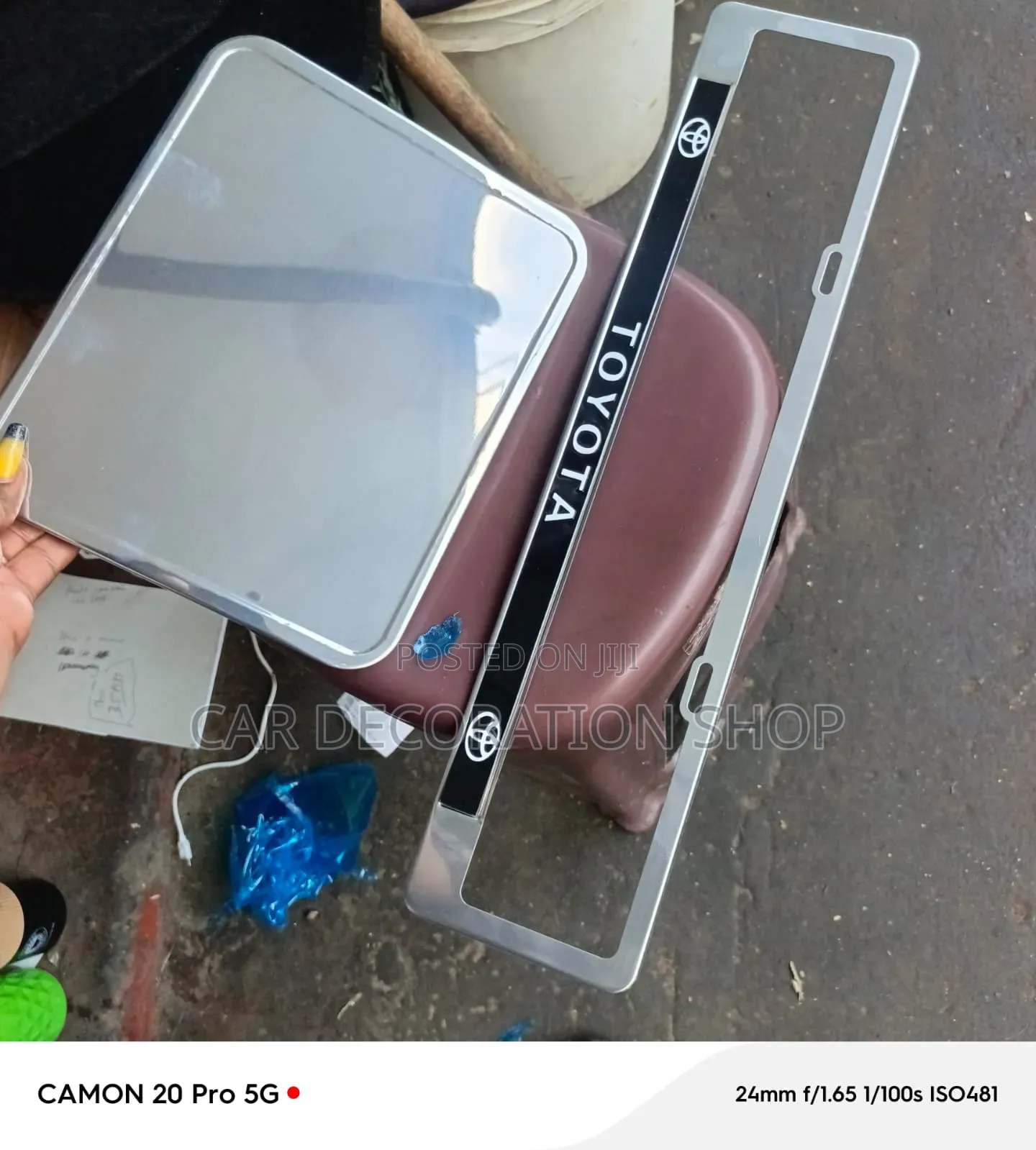 Toyota Designed Oblong Branded Ntsa Plate Frame Holder Set