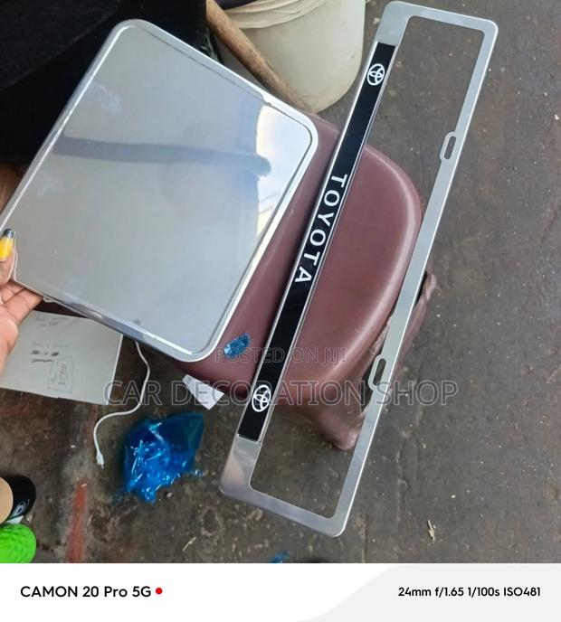 Toyota Designed Oblong Branded Ntsa Plate Frame Holder Set