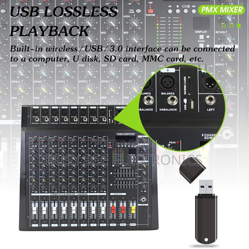 Audio Mixer PMX-808d 8-Channel Powered Mixer