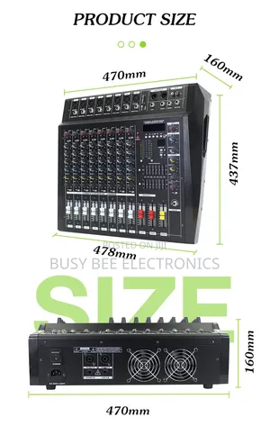 Audio Mixer PMX-808d 8-Channel Powered Mixer
