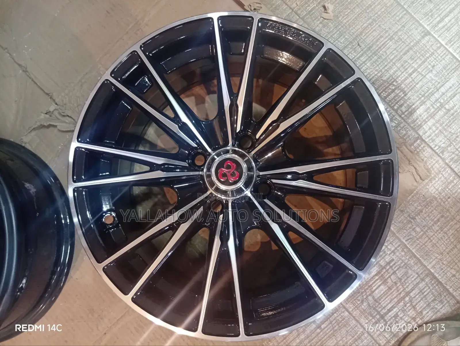 15" Multi-Spoke 4-Hole Alloy Rim | Black Machined