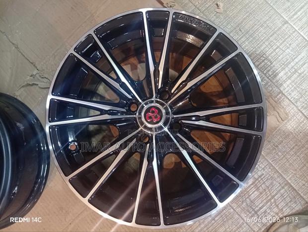 15" Multi-Spoke 4-Hole Alloy Rim | Black Machined