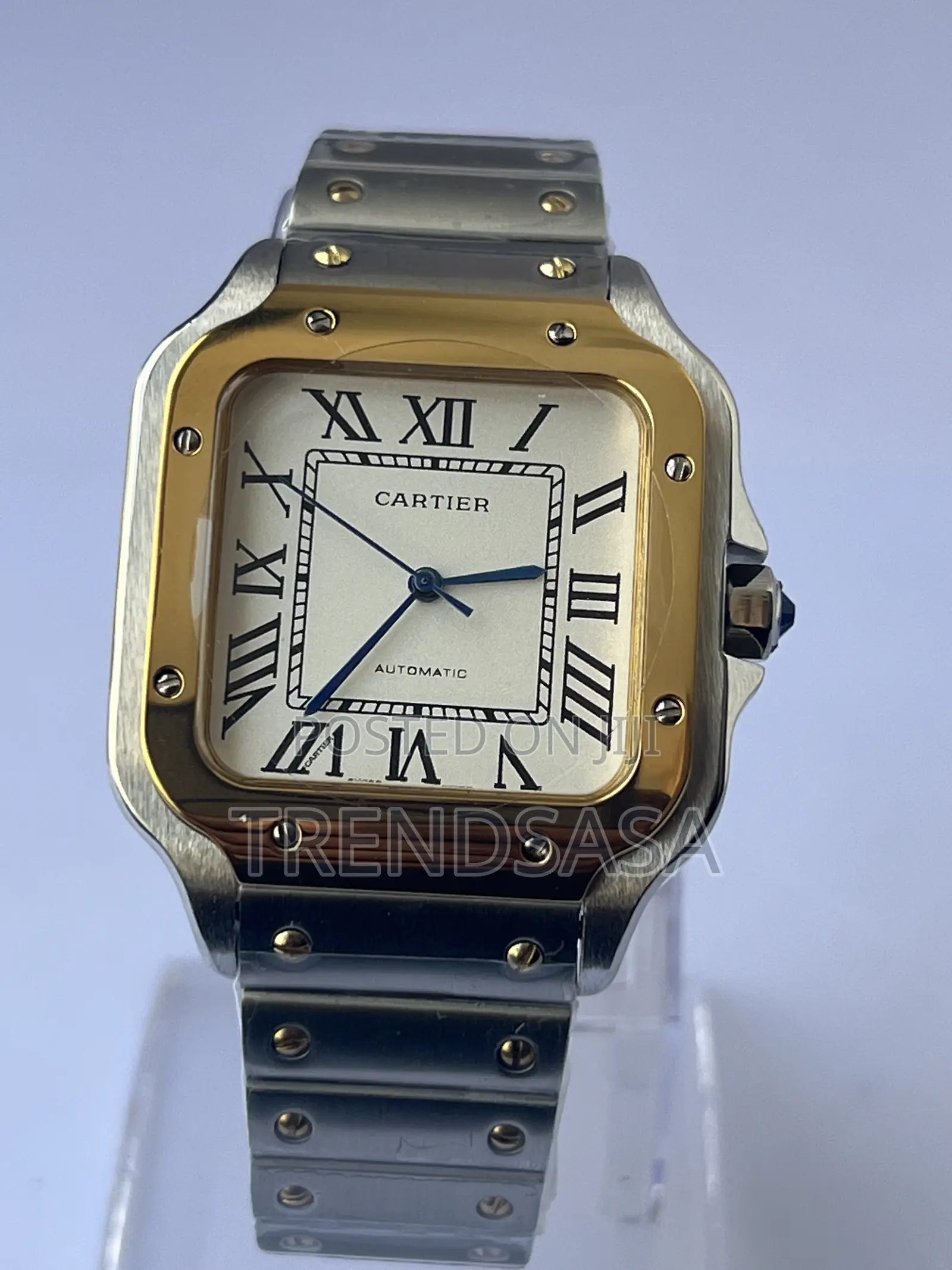 Cartier Santos De Cartier Two Tone Square Case Exposed Screws