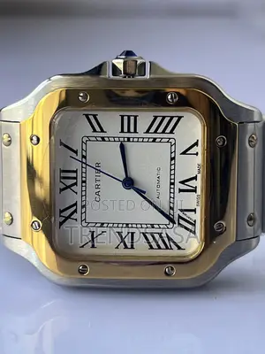 Cartier Santos De Cartier Two Tone Square Case Exposed Screws