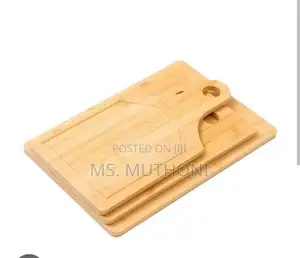A Set of 3 Wooden Bamboo Cutting Boards