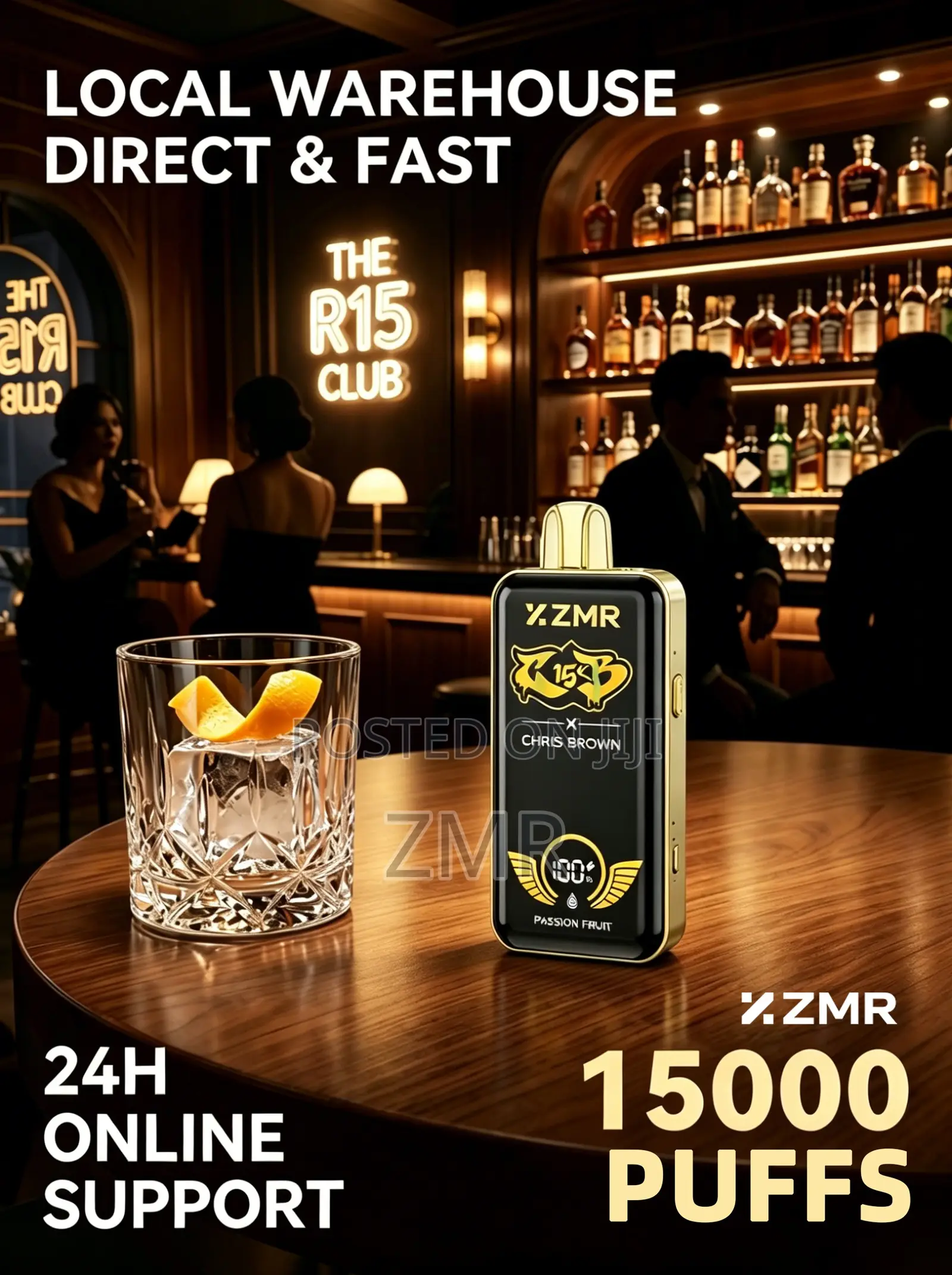 ZMR 15000puffs Disposable Puffs Wing Light Smart Battery Display
