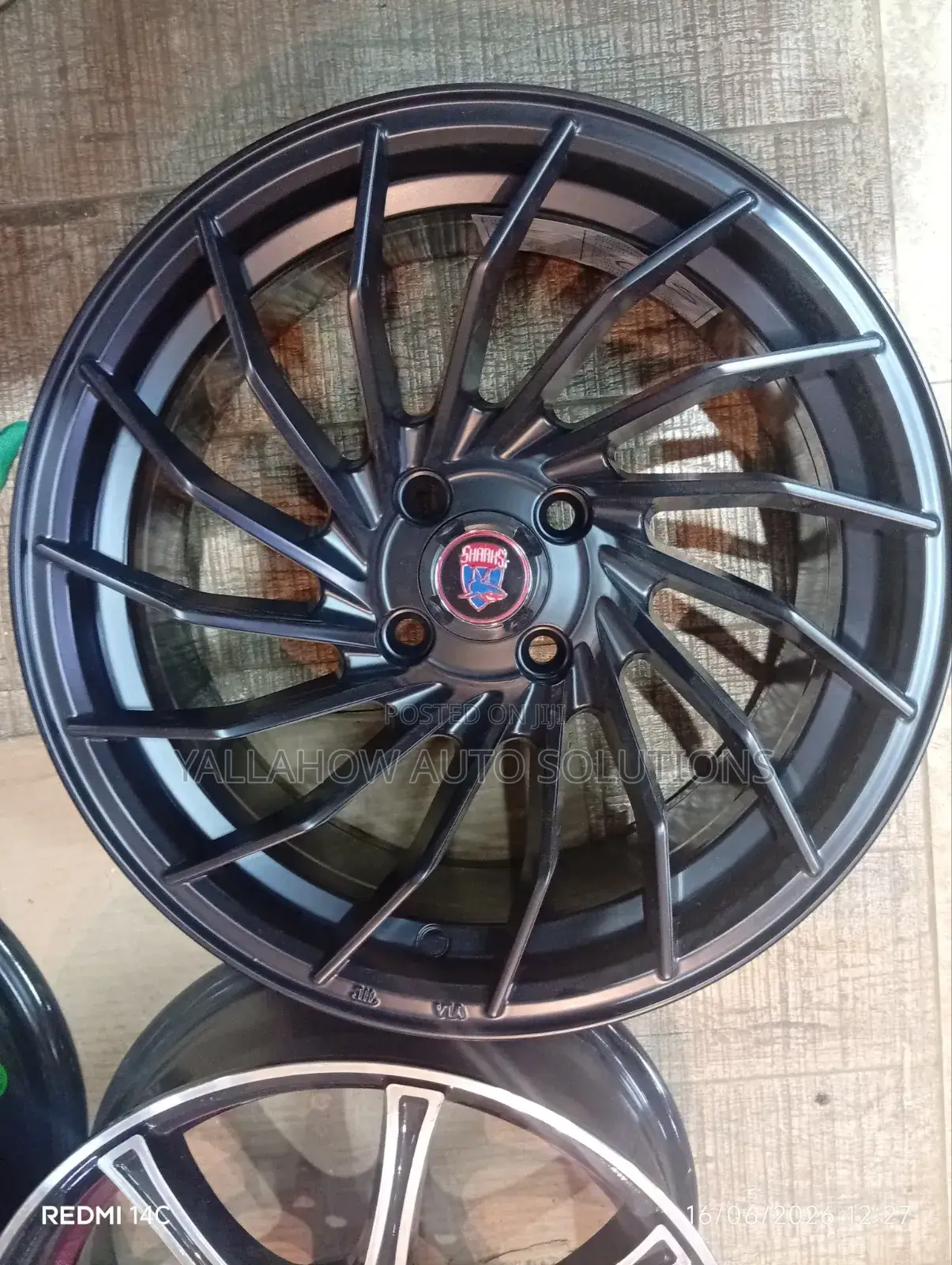15" Directional Turbine Alloy Rim | Matte Gunmetal Gray