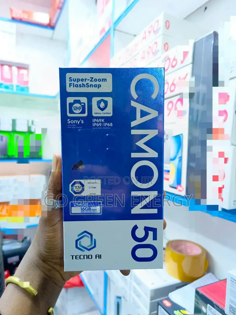 New Tecno Camon 50 256 GB Black
