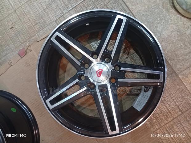 14" Vossen Style Twin 5-Spoke Rim | Black Machined