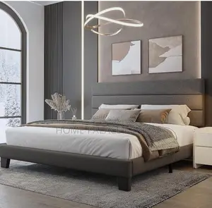 King Size Bed: Fabric Bed Frame With Storage