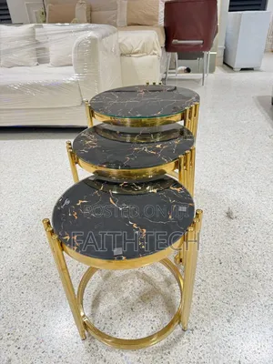 3n1 Luxurious Pure Marble Nesting Tables