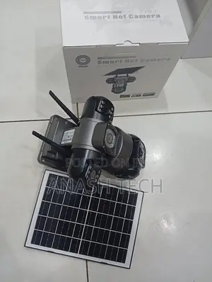 Solar Powered Triple Lens 360° PTZ Security Camera With Night Vision