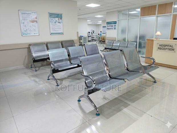 Office Benches; Three Seaters Metallic Office Reception Bench - thumbnail 3