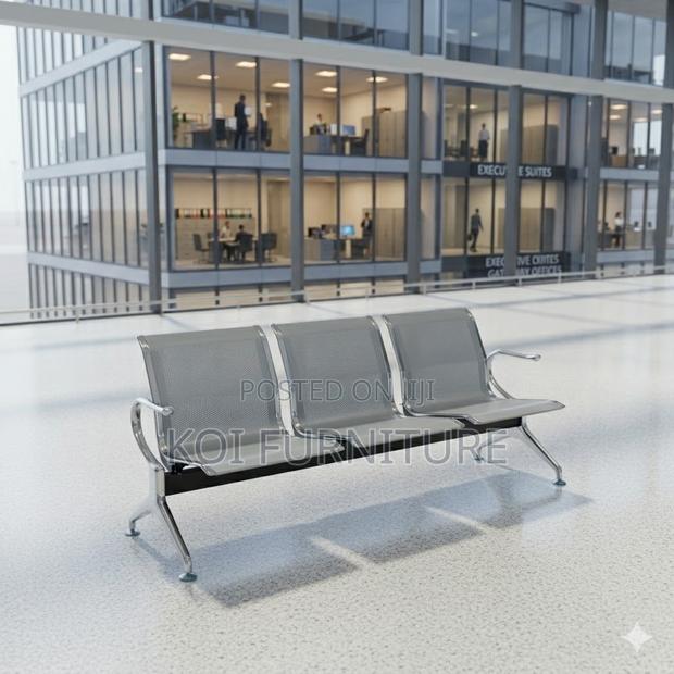 Office Benches; Three Seaters Metallic Office Reception Bench - thumbnail 5