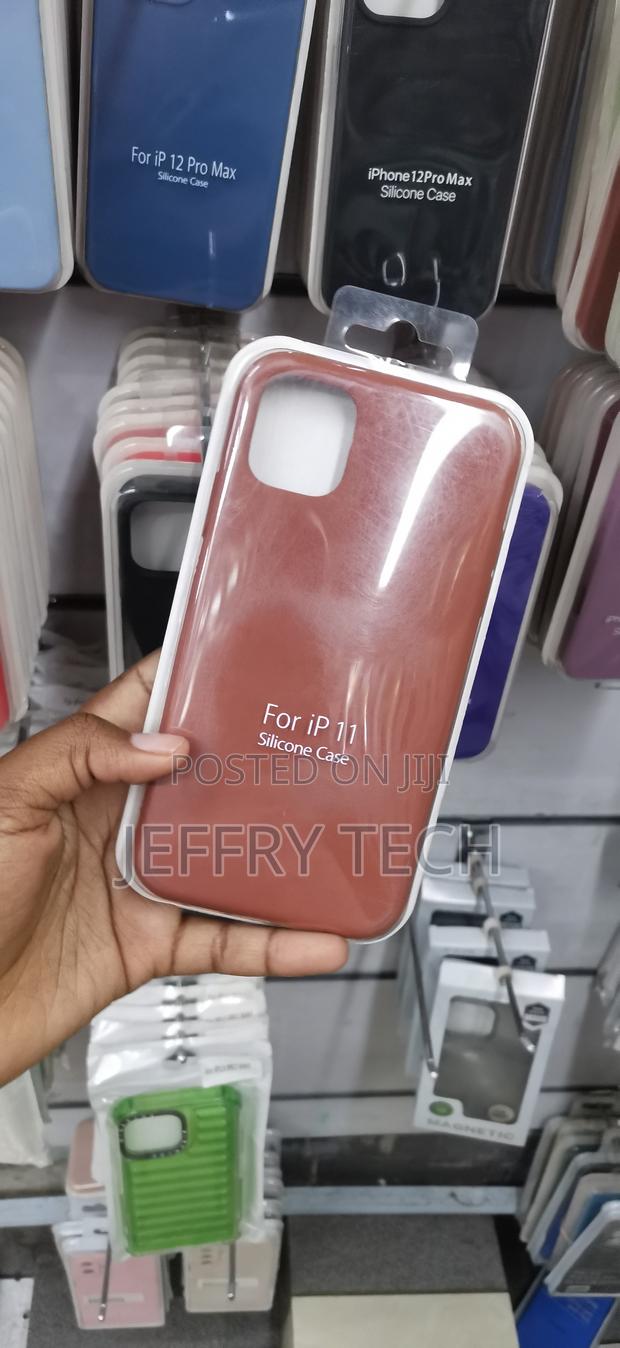 iPhone 11brown, Soft-Touch Silicone Phone Case - thumbnail 2