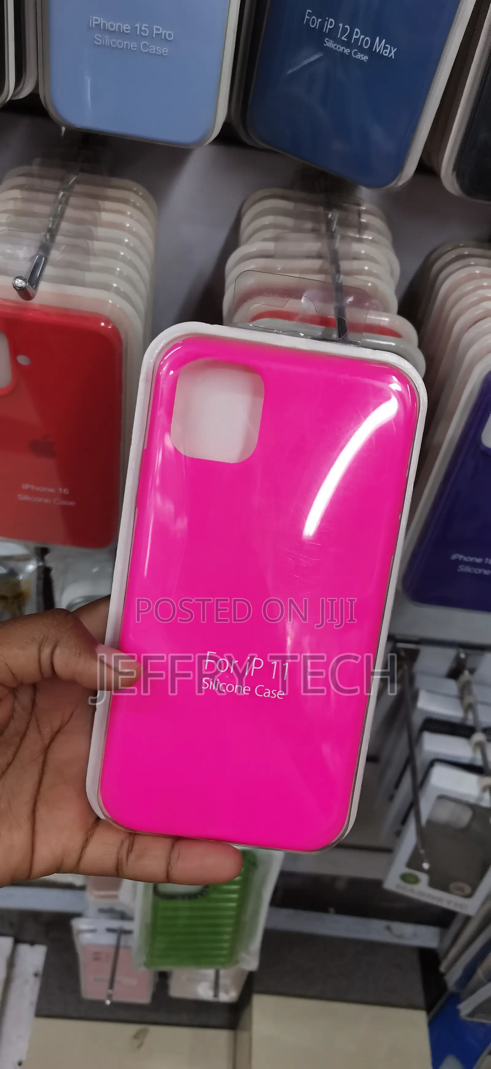 iPhone 11 Smooth Finish and a Square Camera Cutout Case-Pink