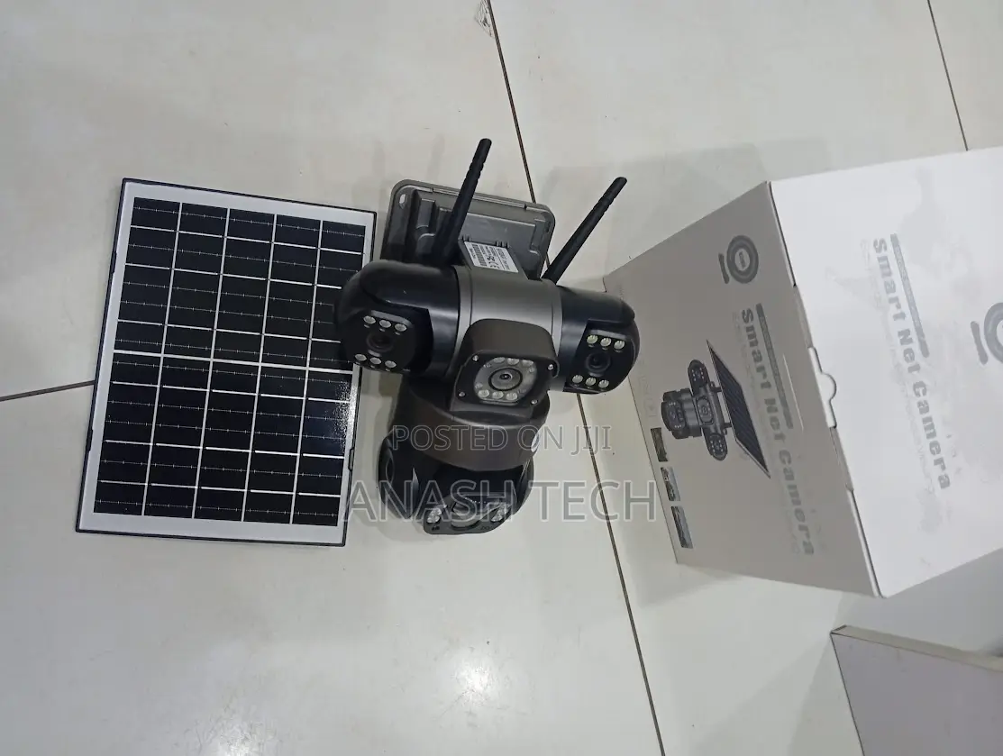 Triple Lens Solar PTZ Camera 360° Coverage With Ai Motion Tracking