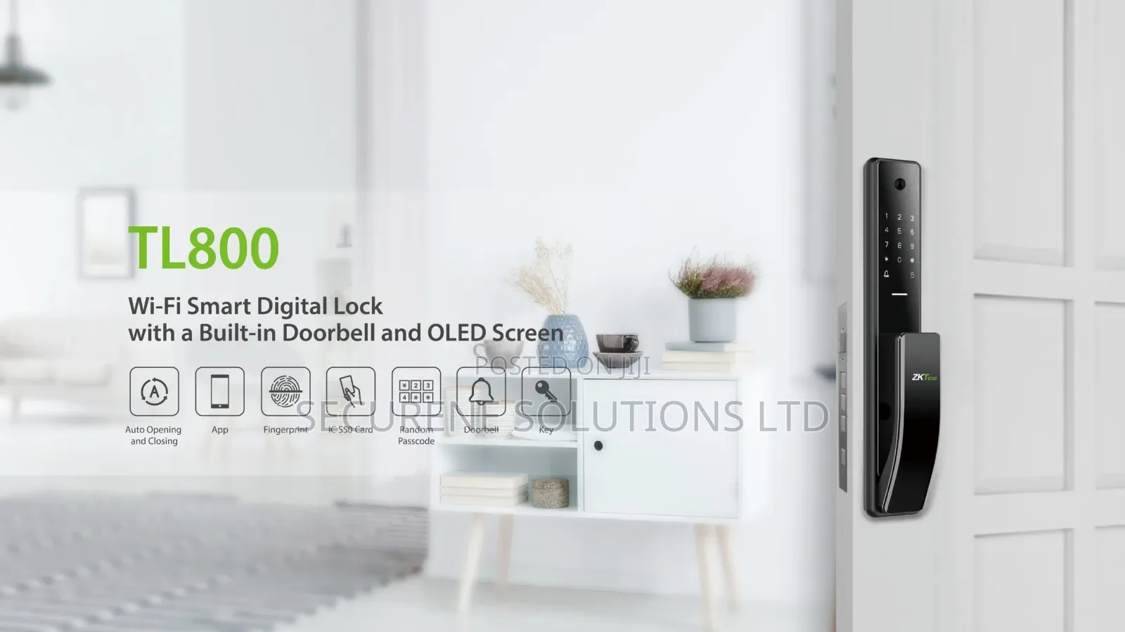 Zkteco Residential Smart Lock Tl800 Can Connect to Wi-Fi