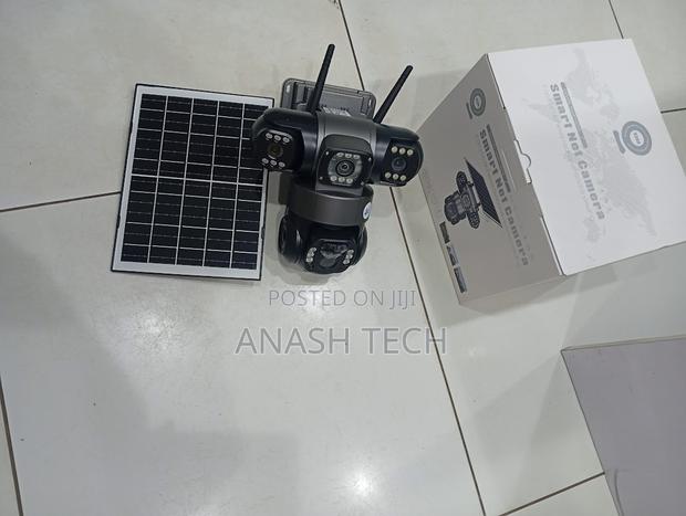 Solar Powered Triple Lens Surveillance Camera With Pir Detection