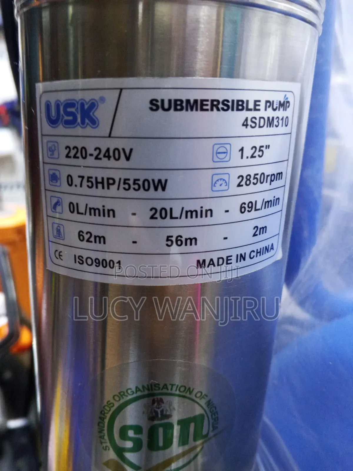 1l2 Inch Diameter Head Pump/ Submersible Water Pump