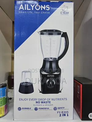 Ailyons 2 in 1 Blender With Grinder