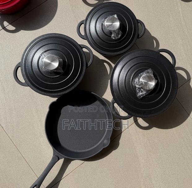 7pcs Raw Cast Iron Cookware Good Quality