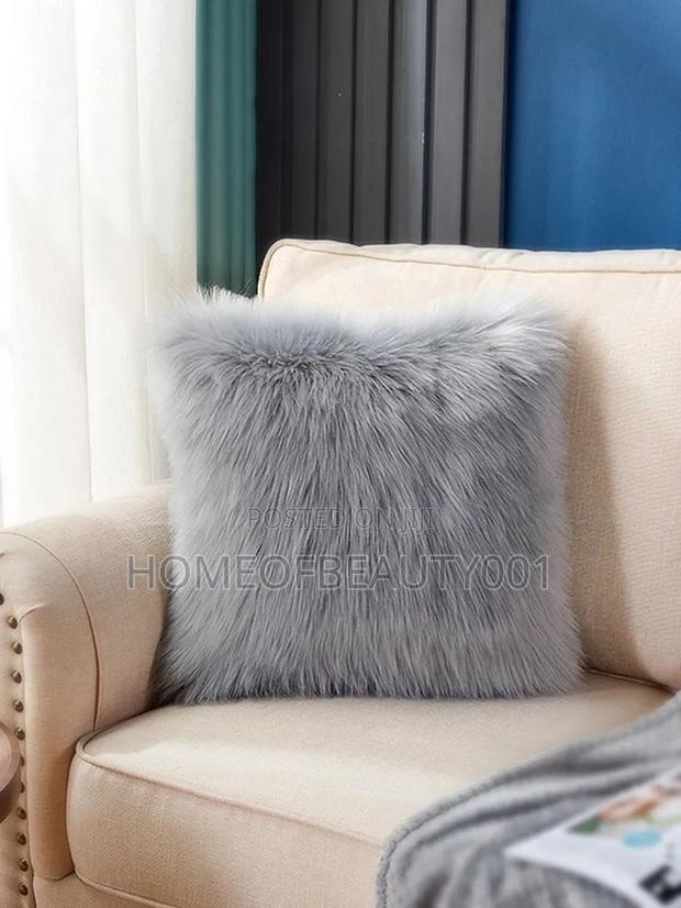 Soft Thick Faux Wool Cushion Cover.