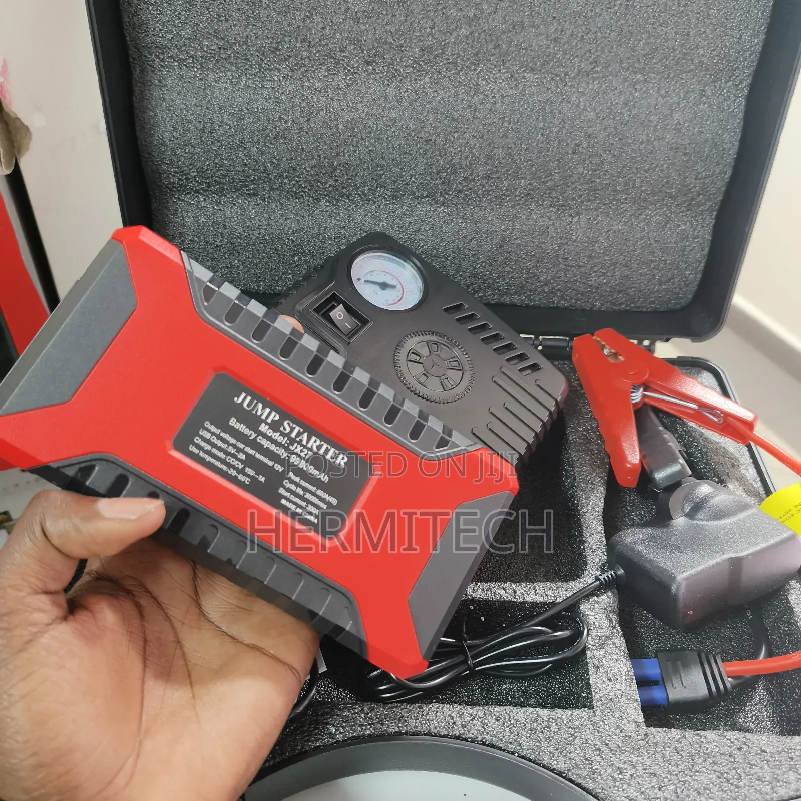 High Power Car Jump Starter 99800mah and Compressor