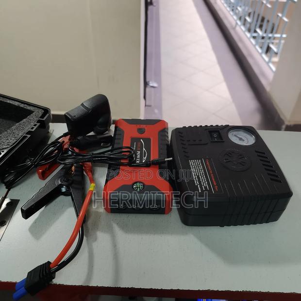 Compressor+99800mah Battery Jump Starter Kit With Jumpers - thumbnail 2