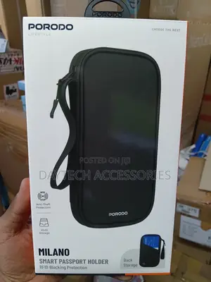 Porodo Milano Smart Passport Holder Rfid Blocking Protection