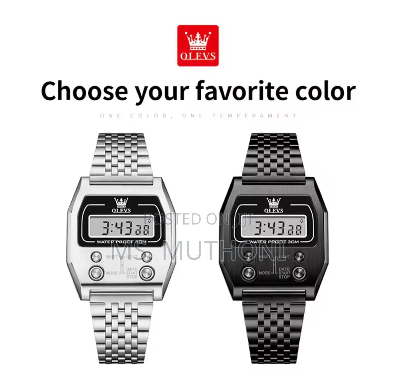 Quartz Retro Inspired Olevs Digital Unisex Watch