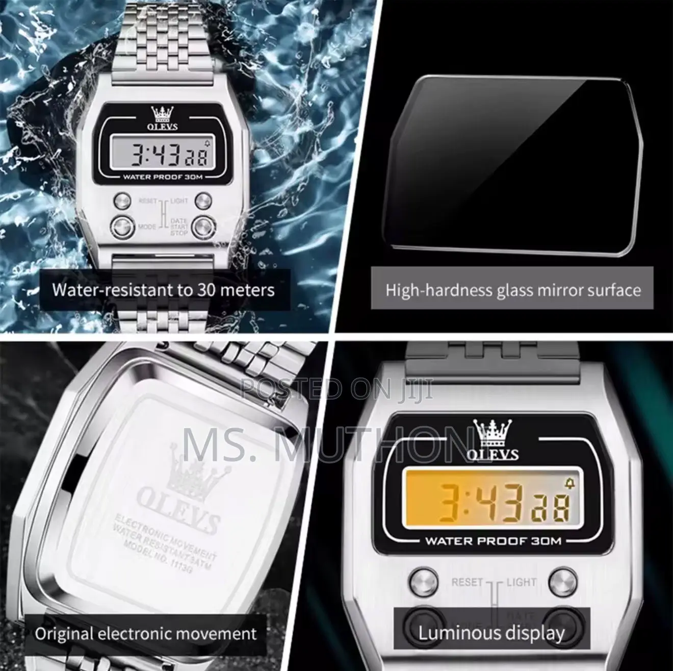 Quartz Retro Inspired Olevs Digital Unisex Watch