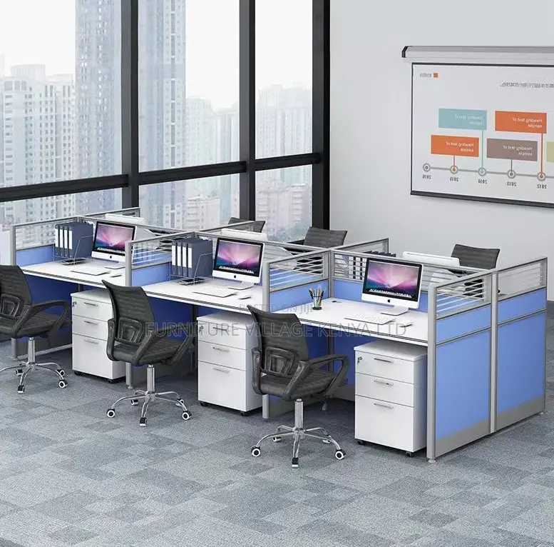 Eco-friendly Six Person Office Workstation