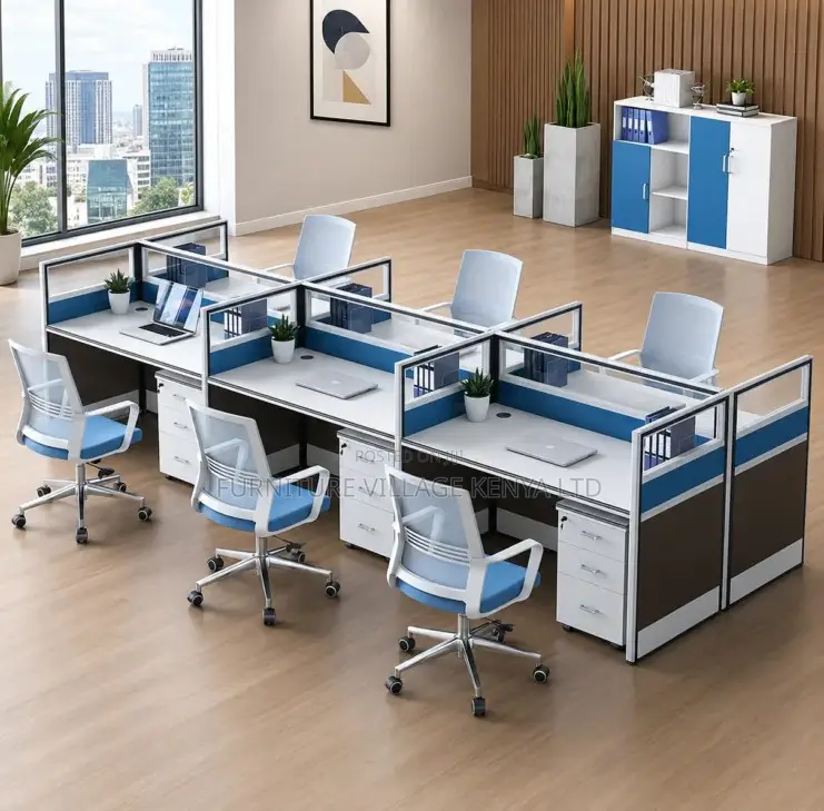 Eco-friendly Six Person Office Workstation