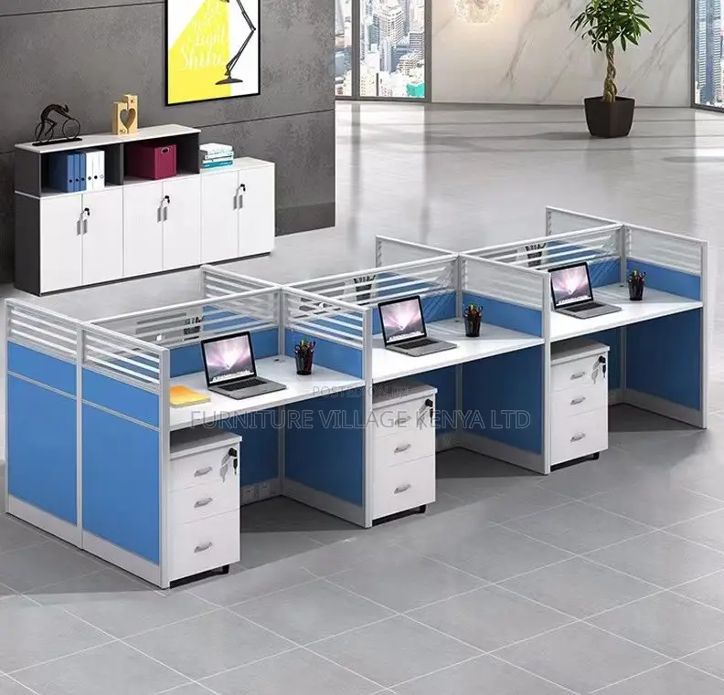 Eco-friendly Six Person Office Workstation