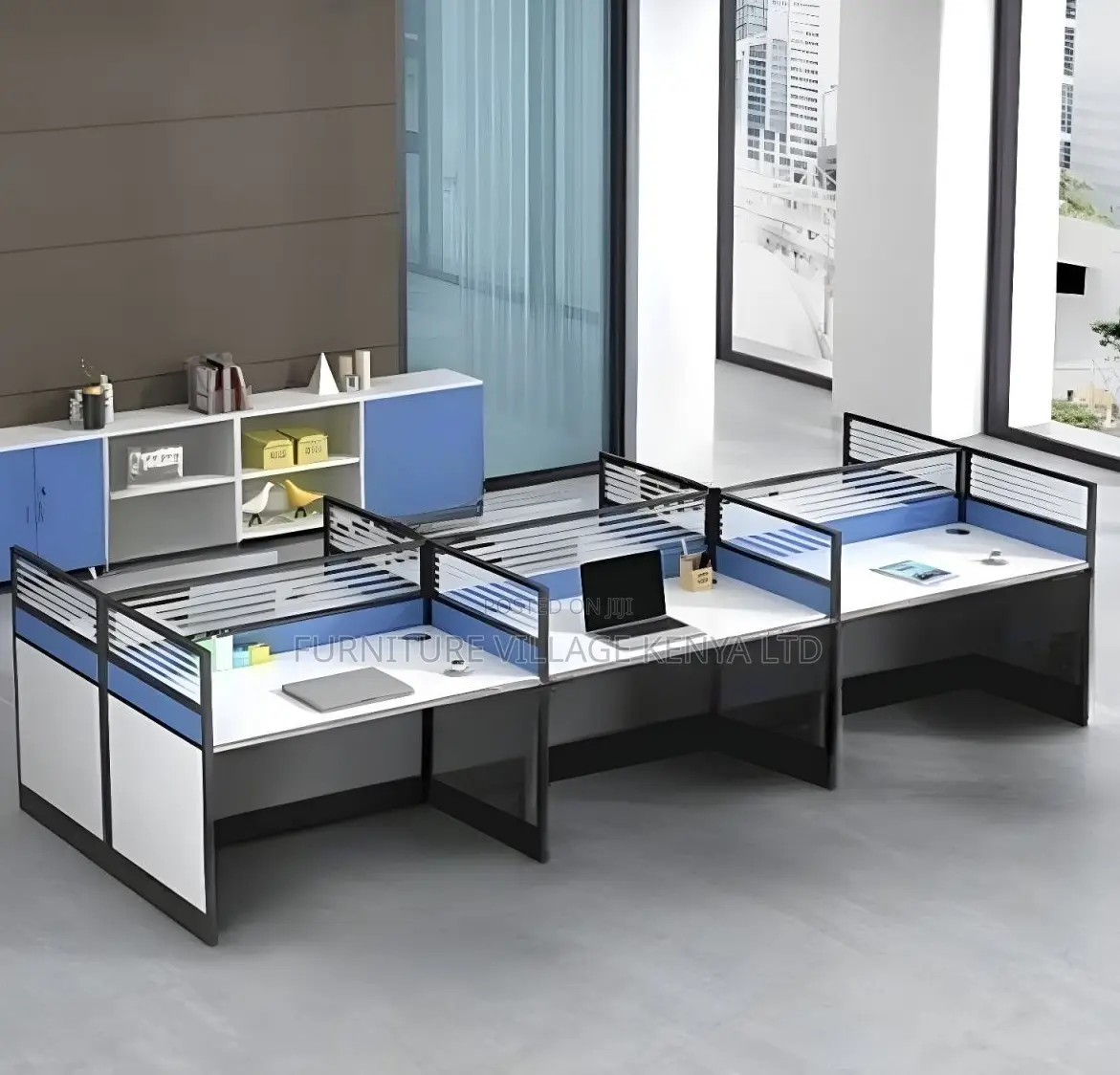 Eco-friendly Six Person Office Workstation