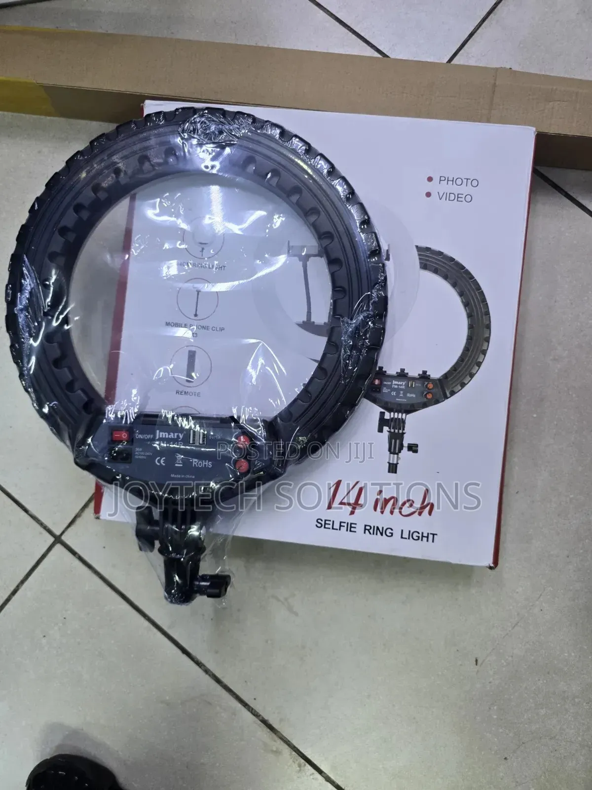 Jmary Fm-14r 14" Selfie Ring Light With Remote Phone Holders