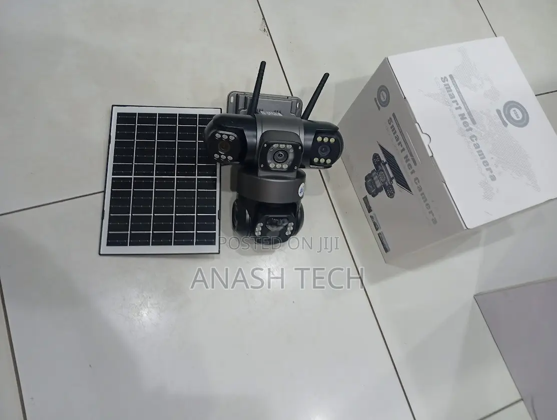 Vts28 Solar Powered Triple Lens Surveillance Camera With Pir Detection
